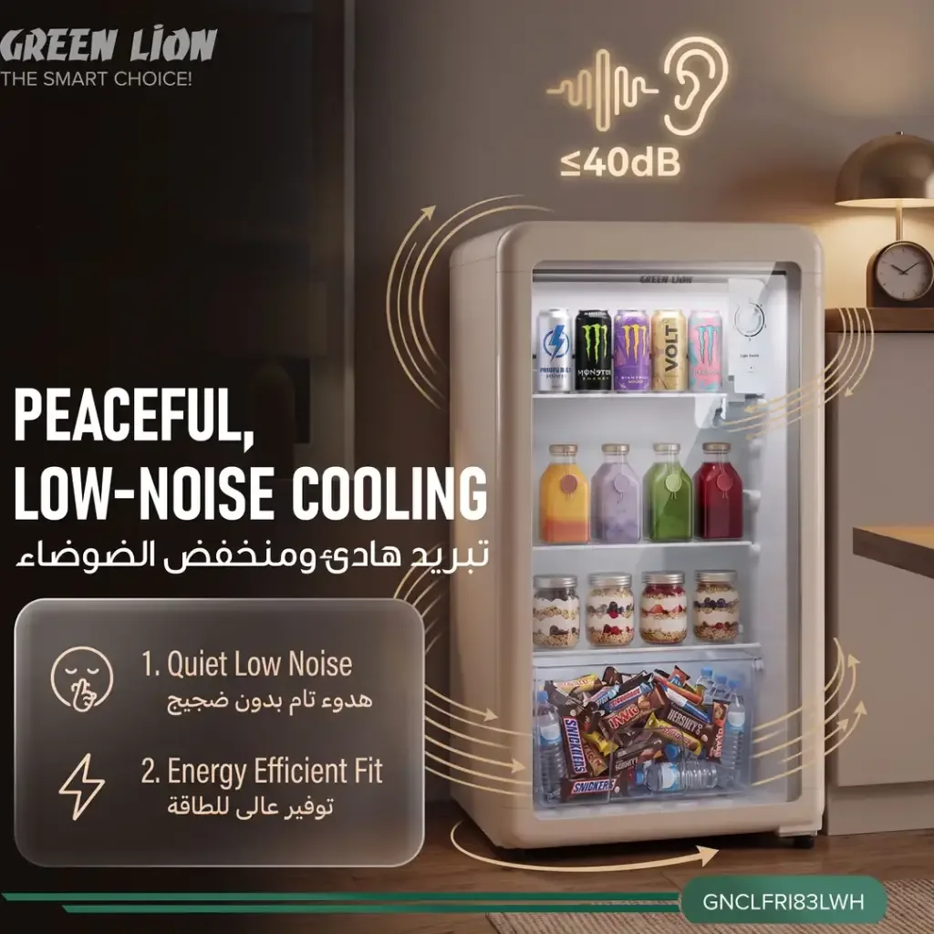 GREEN LION CLASSIC 83L MINI FRIDGE WHITE GNCLFRI83LWH thumbnail 2