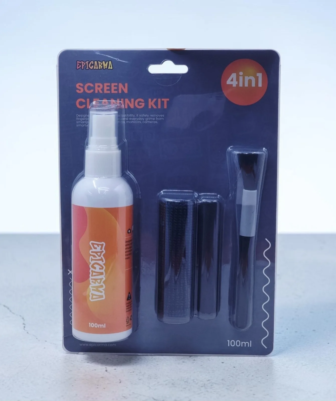 EPICARMA 4 IN1 SCREEN CLEANING KIT WHITE EA-4IN1CK-WH