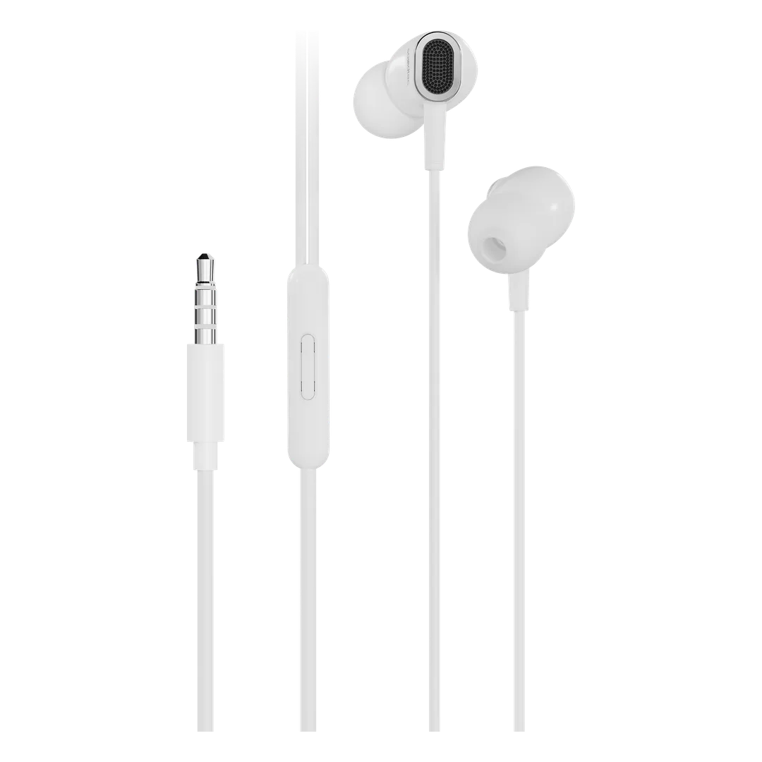 PORODO SOUNDTEC ZONIX IN EAR STEREO EARPHONES WHITE PDSTHY101WH
