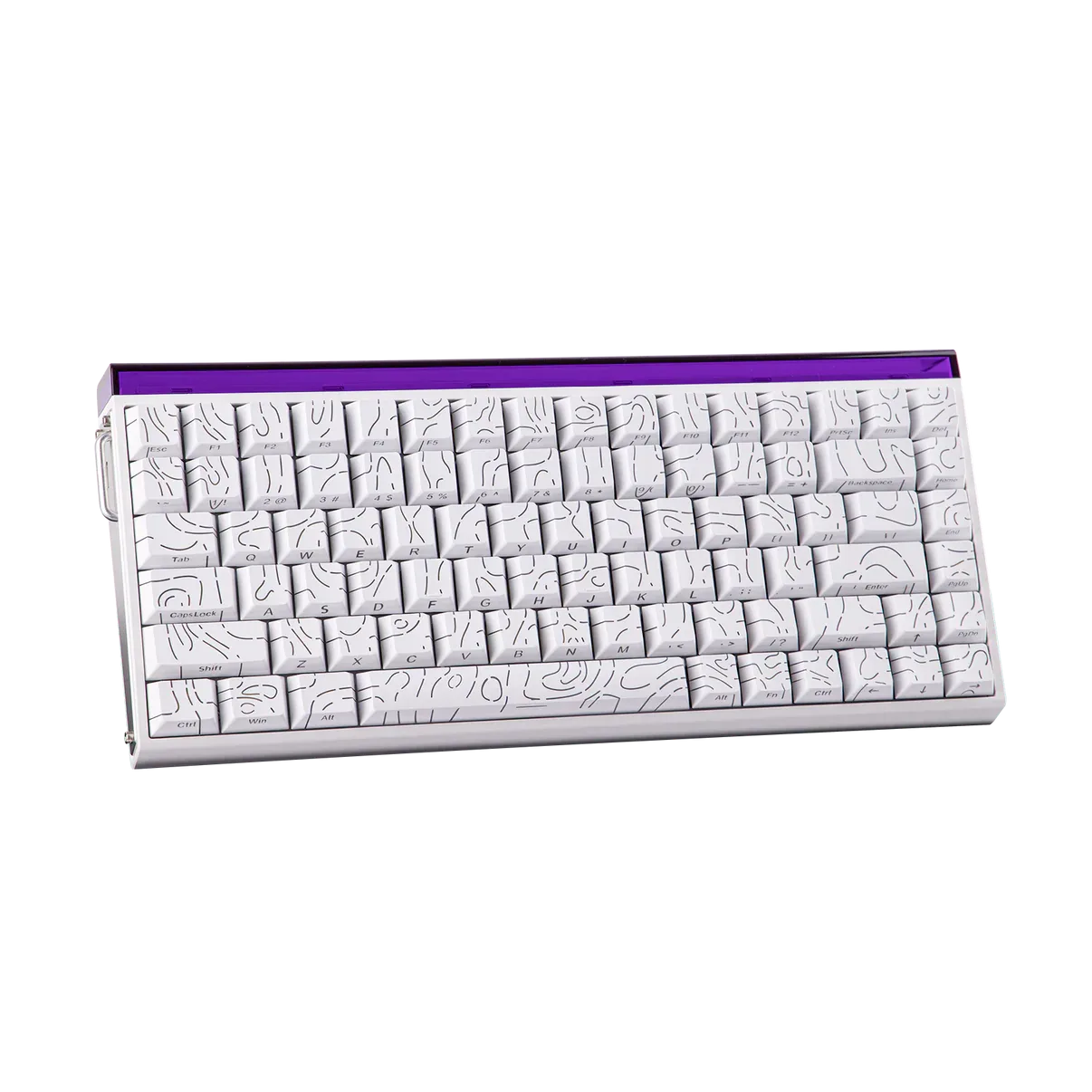 AULA 84 KEYS RGB 75% WIRED MECHANICAL GAMING KEYBOARD BLACK KING MAGNETIC SWITCH WHITE CONTOUR thumbnail 12