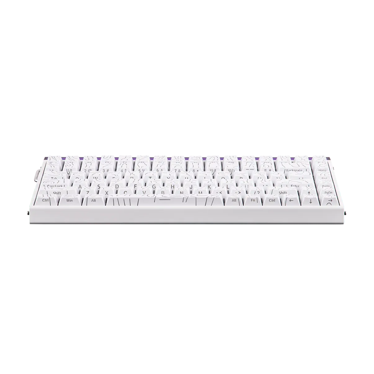 AULA 84 KEYS RGB 75% WIRED MECHANICAL GAMING KEYBOARD BLACK KING MAGNETIC SWITCH WHITE CONTOUR thumbnail 13