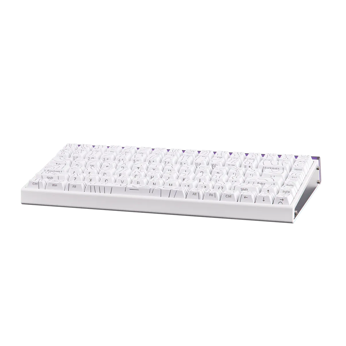 AULA 84 KEYS RGB 75% WIRED MECHANICAL GAMING KEYBOARD BLACK KING MAGNETIC SWITCH WHITE CONTOUR thumbnail 14