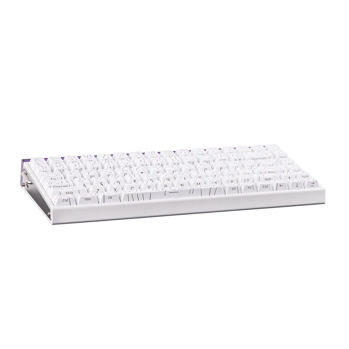 AULA 84 KEYS RGB 75% WIRED MECHANICAL GAMING KEYBOARD BLACK KING MAGNETIC SWITCH WHITE CONTOUR thumbnail 15