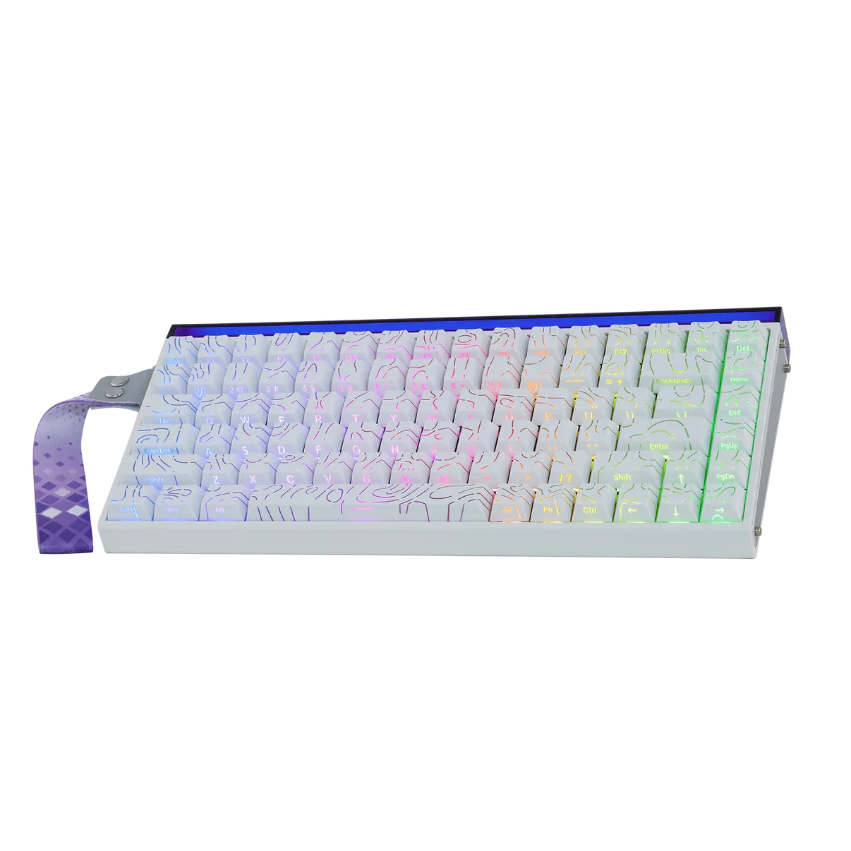 AULA 84 KEYS RGB 75% WIRED MECHANICAL GAMING KEYBOARD BLACK KING MAGNETIC SWITCH WHITE CONTOUR thumbnail 8