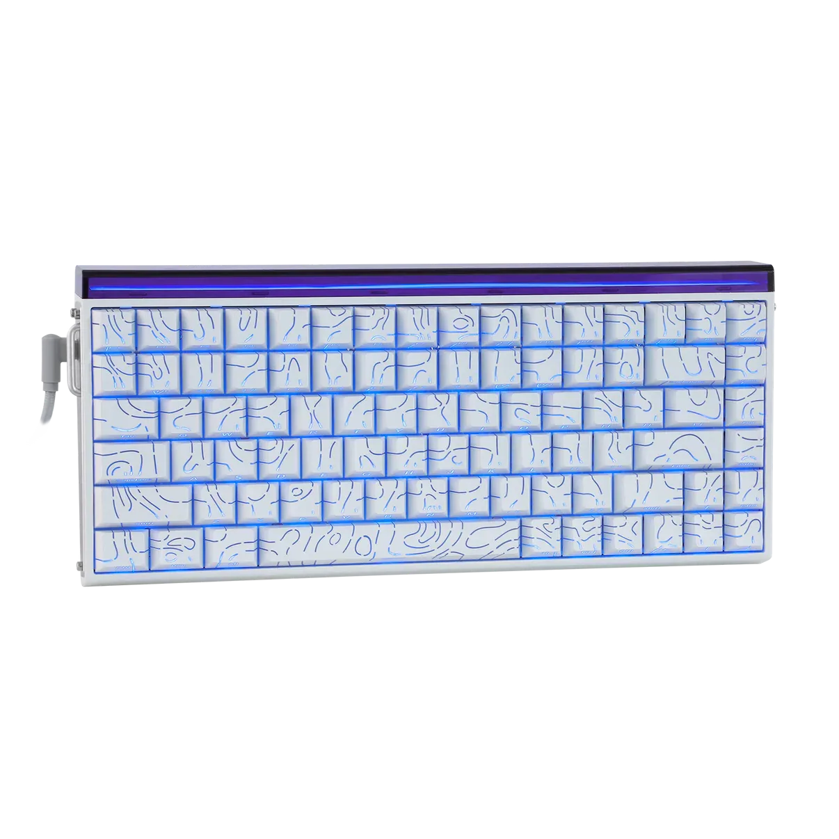 AULA 84 KEYS RGB 75% WIRED MECHANICAL GAMING KEYBOARD BLACK KING MAGNETIC SWITCH WHITE CONTOUR thumbnail 2