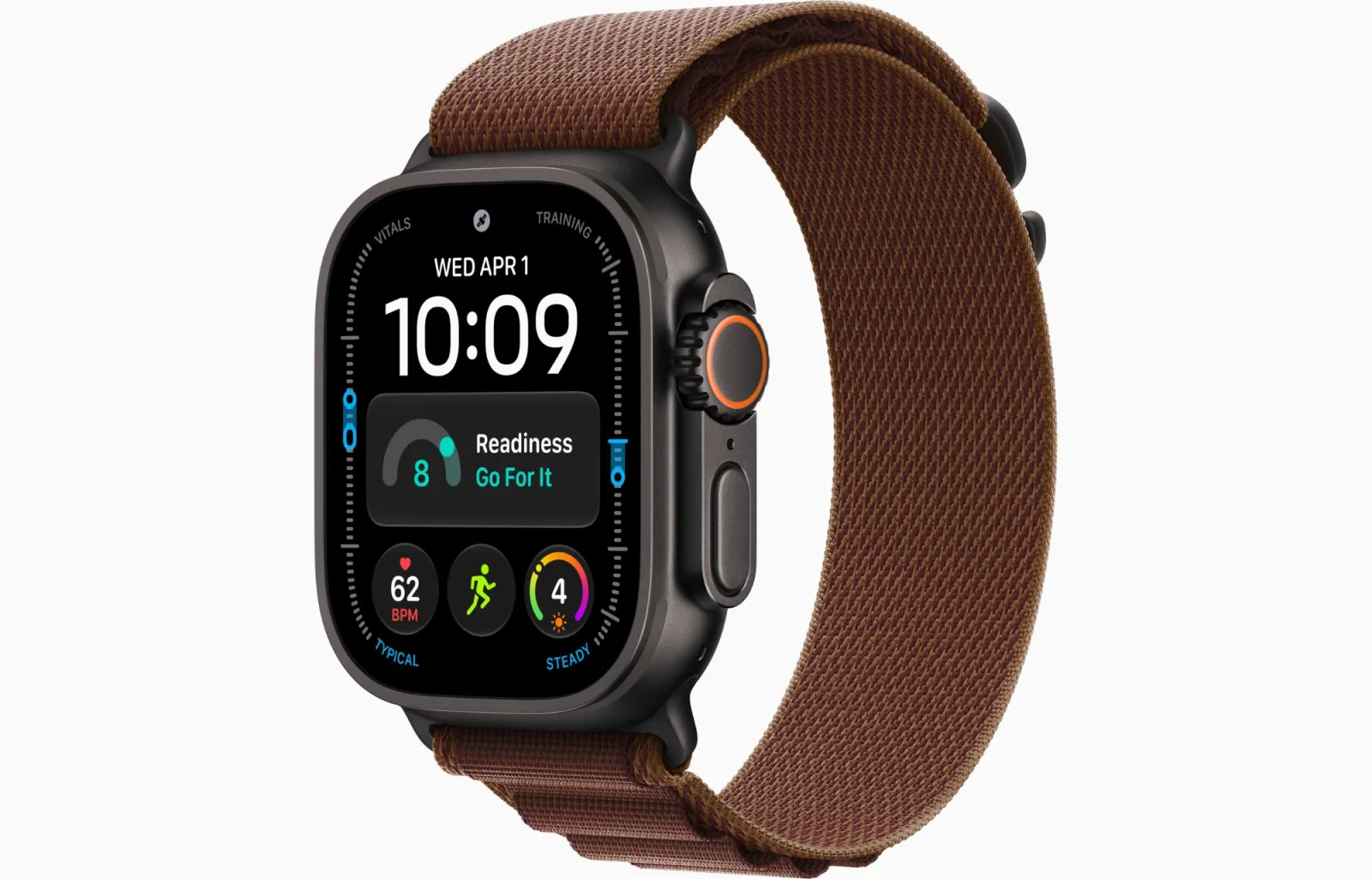 APPLE WATCH ULTRA 4 GPS + CELLULAR 49MM BLACK TITANIUM CASE WITH BURGUNDY ALPINE LOOP MEDIUM MJC14AFA