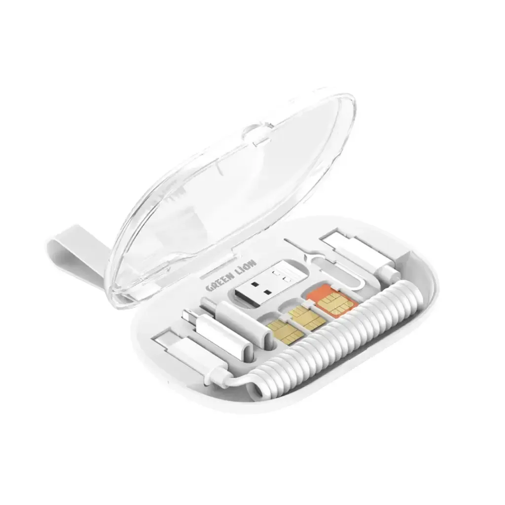 GREEN LION MULTIFUNCTIONAL DATA CABLE SET WHITE GNMLDTCBSETWH