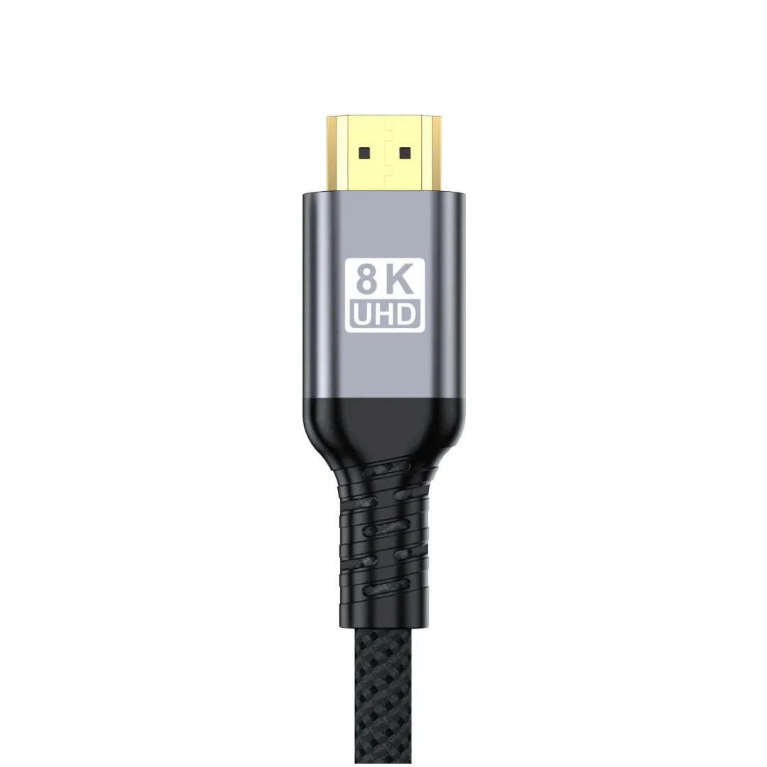 BLUPEBBLE HDMI TO HDMI 2.1 BRAIDED CABLE 2 METER BLACK BP-HD8K2M-BK