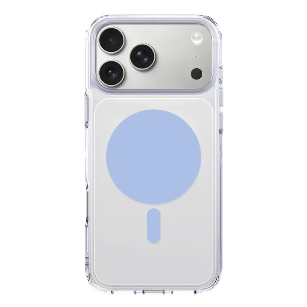 LEVELO IPHONE 18 PRO MAX CLARA PRO MAGNETS CLEAR MAGSAFE CASE HYBRID PC TPU CONSTRUCTION LIGHT BLUE LVLCLPMC18PMTRLB
