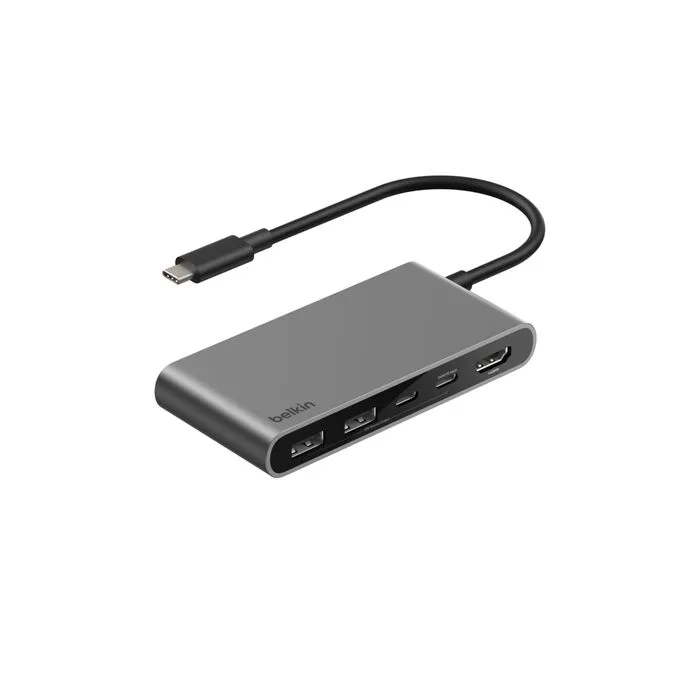 BELKIN CONNECT 5-PORT USB C HUB WITH DUAL USB C PORTS GREY AVC022HQSGY