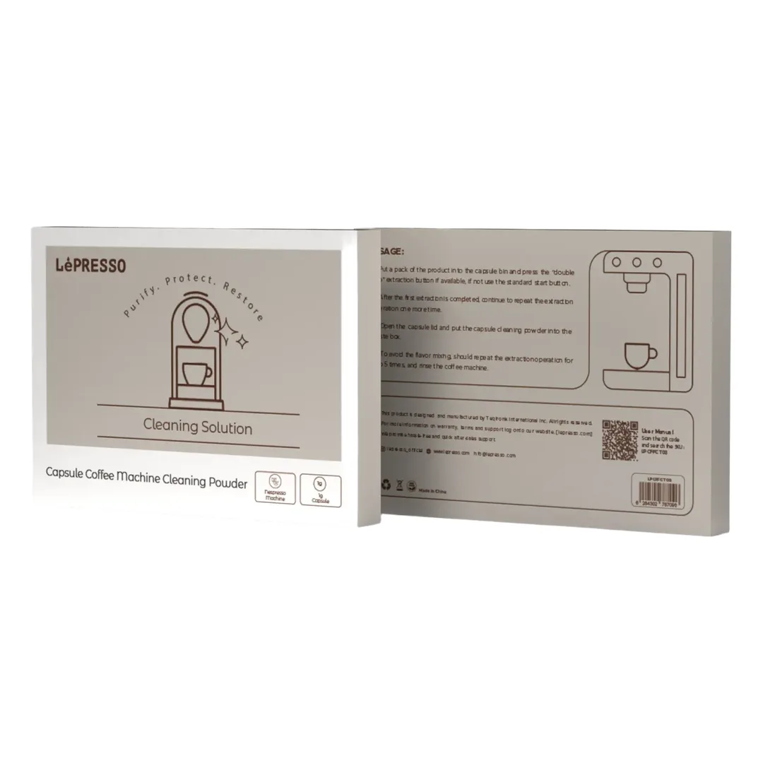 LEPRESSO CAPSULE COFFEE MACHINE CLEANING POWDER WHITE LPCFFCT03