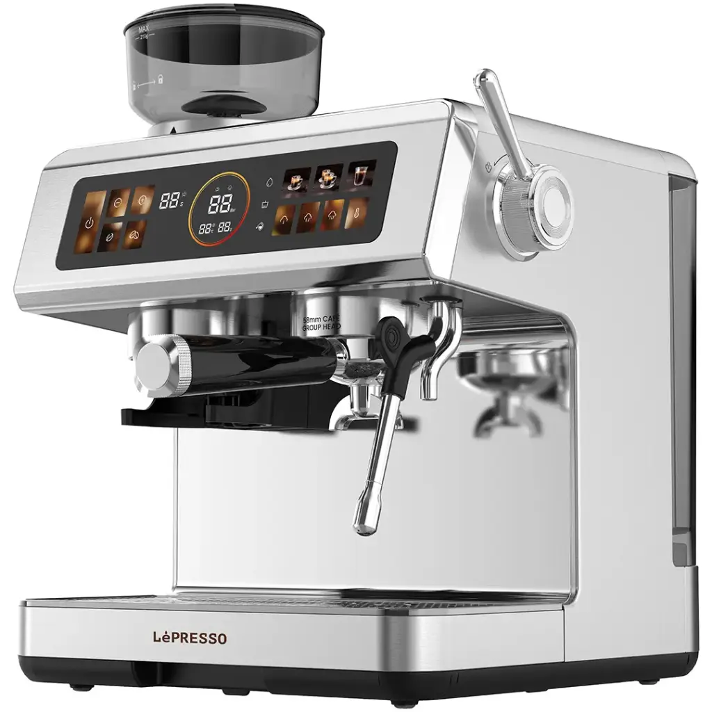 LEPRESSO DELIZIOSA SEMI AUTOMATIC COFFEE MACHINE WITH TOUCH CONTROL PANEL SILVER LPCFFSCM0098SL thumbnail 8