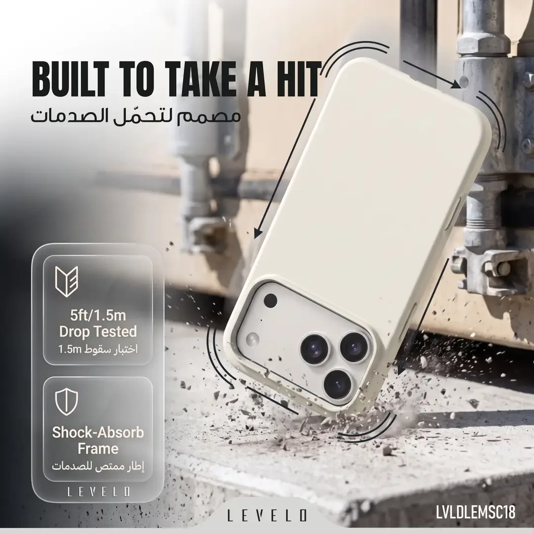 LEVELO MELBU IPHONE 18 PRO MAX MAGSAFE HYBRID SILICONE+PC DEFENSE CASE BLACK LVLMLBPCSC18PMBK thumbnail 5