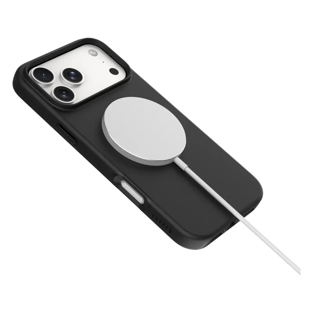 LEVELO MELBU IPHONE 18 PRO MAX MAGSAFE HYBRID SILICONE+PC DEFENSE CASE BLACK LVLMLBPCSC18PMBK thumbnail 2