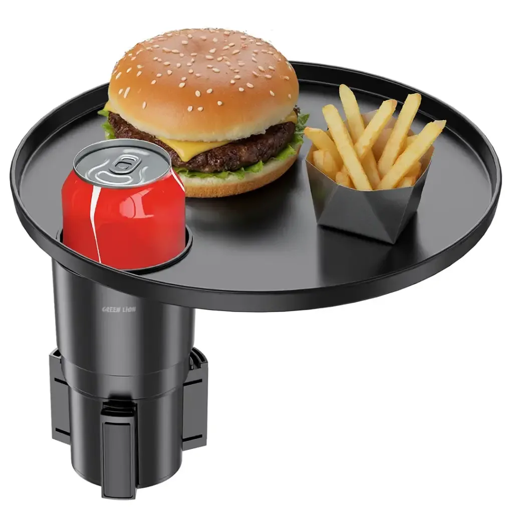 GREEN LION TRAVEL TRAY CAR CUP HOLDER BLACK GNTRACPHLDBK