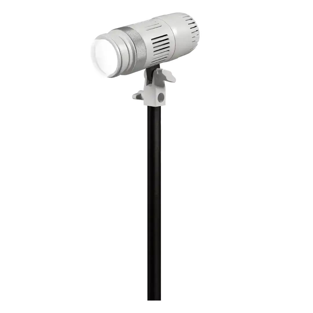 PORODO LIFESTYLE CANNES VISION PORTABLE DIMMABLE LED PHOTOGRAPHY SPOTLIGHT 20W WITH REMOTE CONTROL WHITE PDYM80RROWH