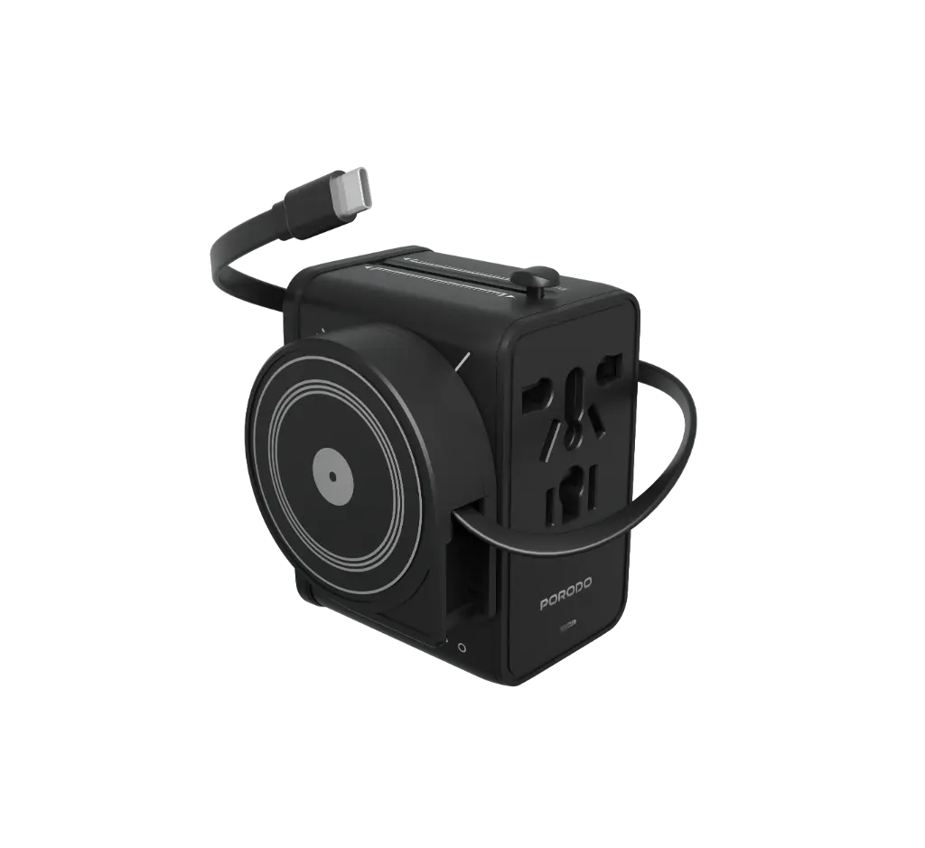 PORODO VOYAGE UNIVERSAL TRAVEL ADAPTER PD70W BLACK PDFWCH108BK
