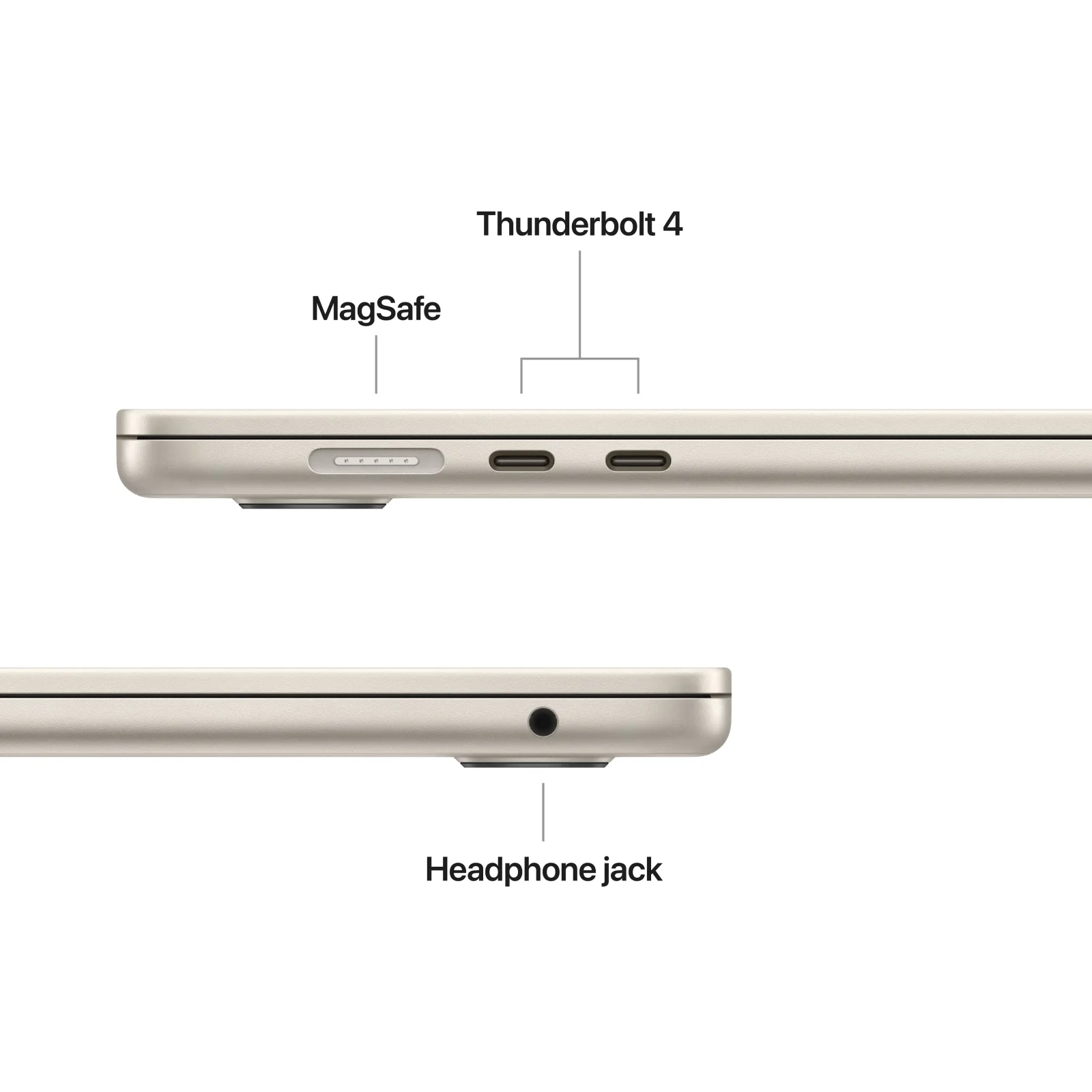 APPLE MACBOOK AIR 15-INCH M5 CHIP WITH 10 CORE CPU 10 CORE GPU 24GB 1TB ARABIC-ENGLISH STARLIGHT MDVF4 thumbnail 5