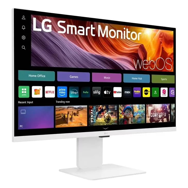 LG 32 INCH 4K HDR SMART MONITOR WITH WEBCAM WHITE 32U850SA-W thumbnail 2