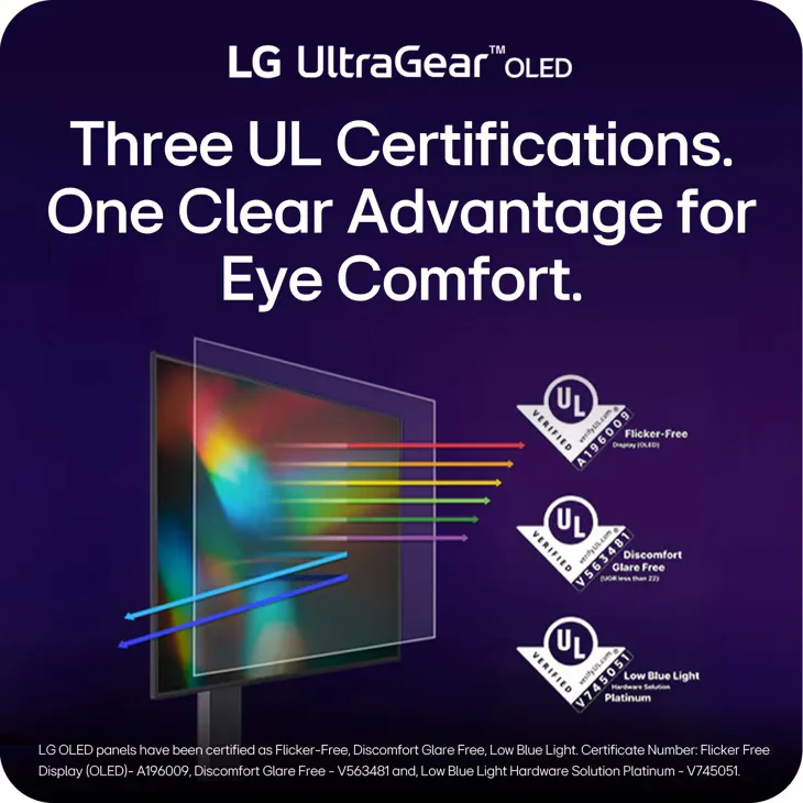 LG 27 INCH GAMING MONITOR ULTRA GEAR GLOSSY QHD 240HZ OLED 27GX704A thumbnail 10