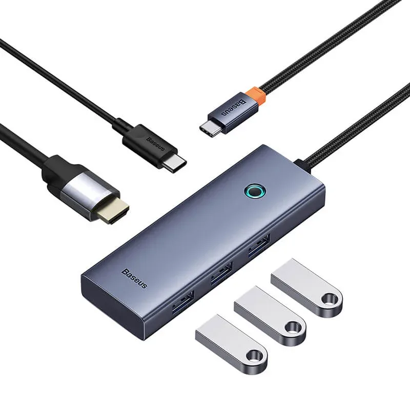 BASEUS ULTRA JOY SERIES 5 PORT HUB GRAY B00052801811