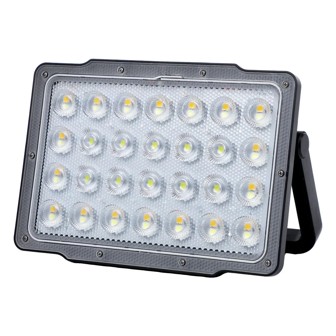 GREEN LION SOLAR FLOODLIGHT WITH SOLAR PANEL 7200MAH 1400 LM-BLACK GNFL14SOLLGBK