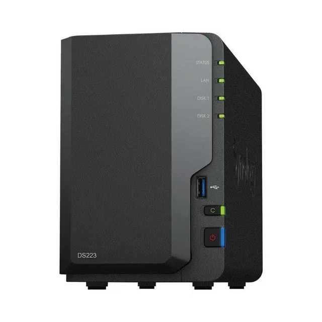 SYNOLOGY DISKSTATION 2 BAY DS223 NETWORK ATTACHED STORAGE DRIVE BLACK 
