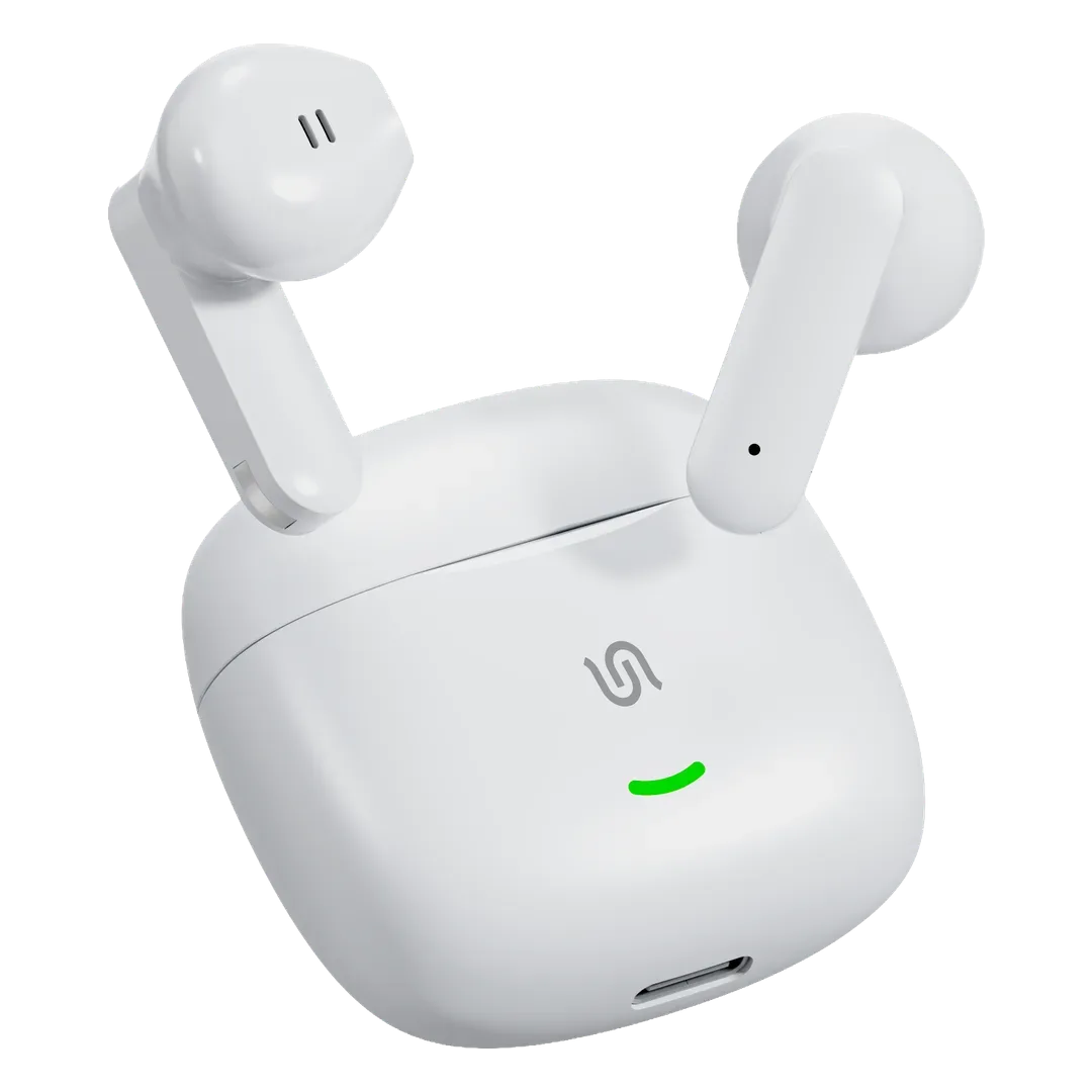 PORODO SOUNDTEC WAVE WIRELESS EARBUDS WITH INSTANT AUTO PAIRING WHITE PDSTH24WH