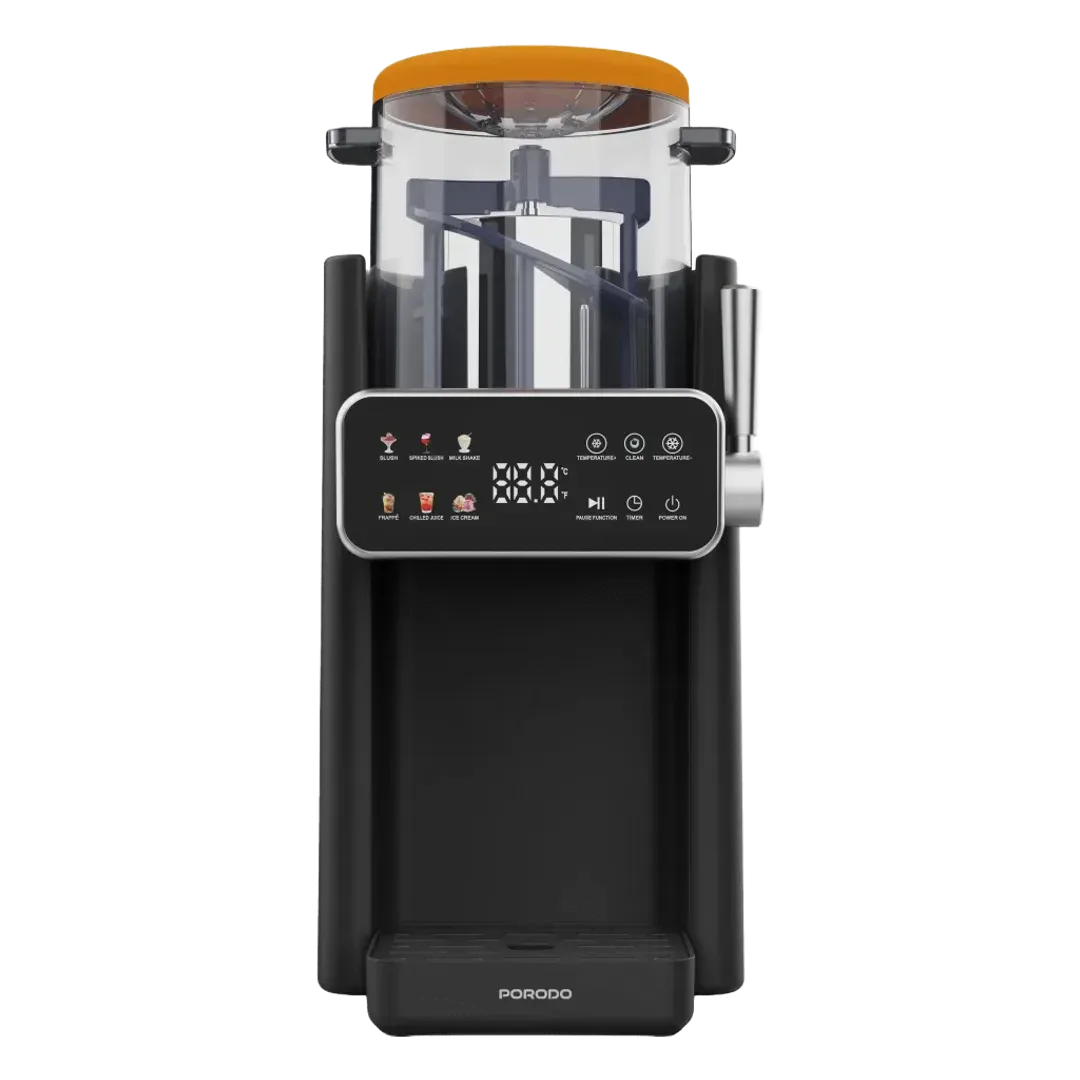 PORODO LIFESTYLE FRAPPE ICE CREAM AND SLUSHIE MAKER 1.2L MAX BLACK-ORANGE PDLFST2506BKOG thumbnail 5
