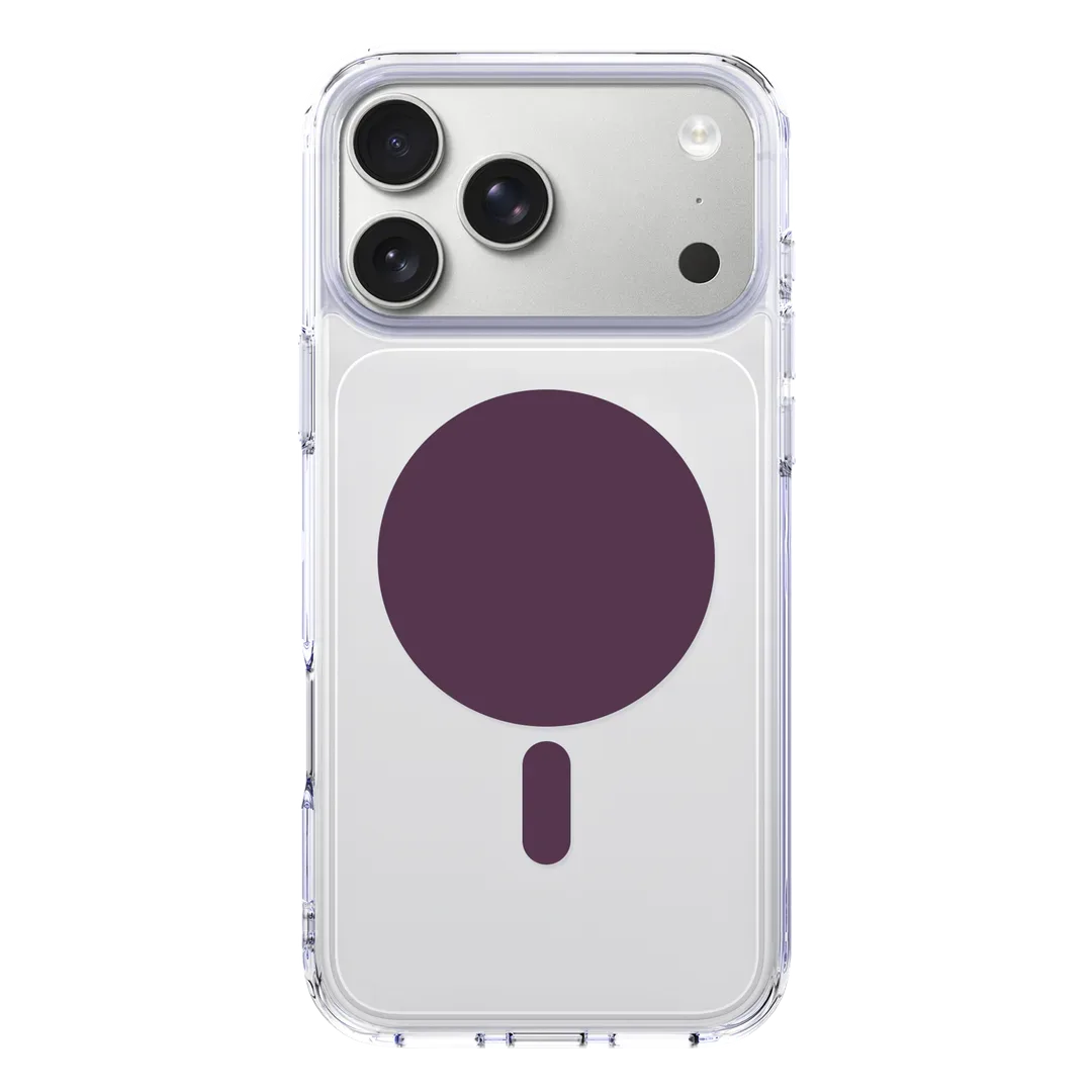 LEVELO IPHONE 18 PRO CLARA PRO MAGNETS CLEAR MAGSAFE CASE HYBRID PC TPU CONSTRUCTION BURGUNDY LVLCLPMC18PTRBUR