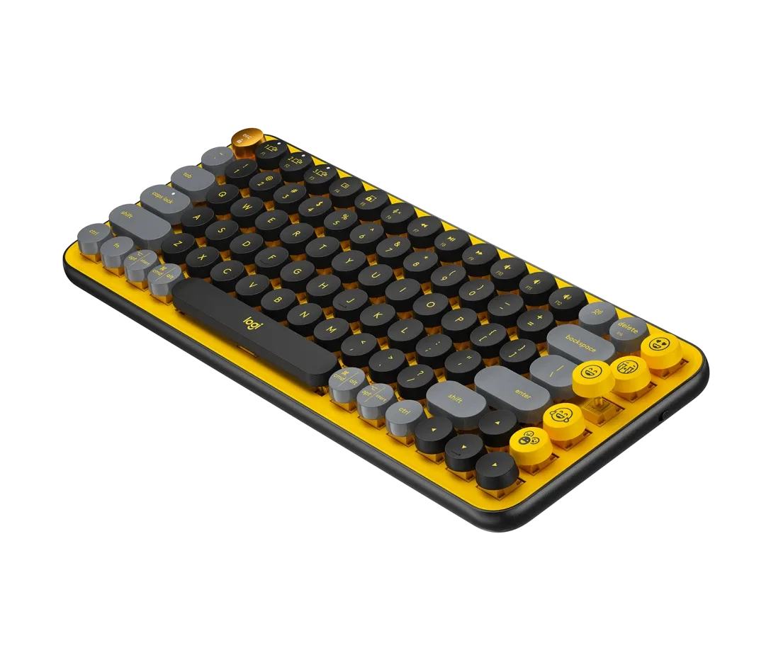 LOGITECH POP WIRELESS MECHANICAL EMOJI KEYBOARD BLAST YELLOW 920-010816 thumbnail 5