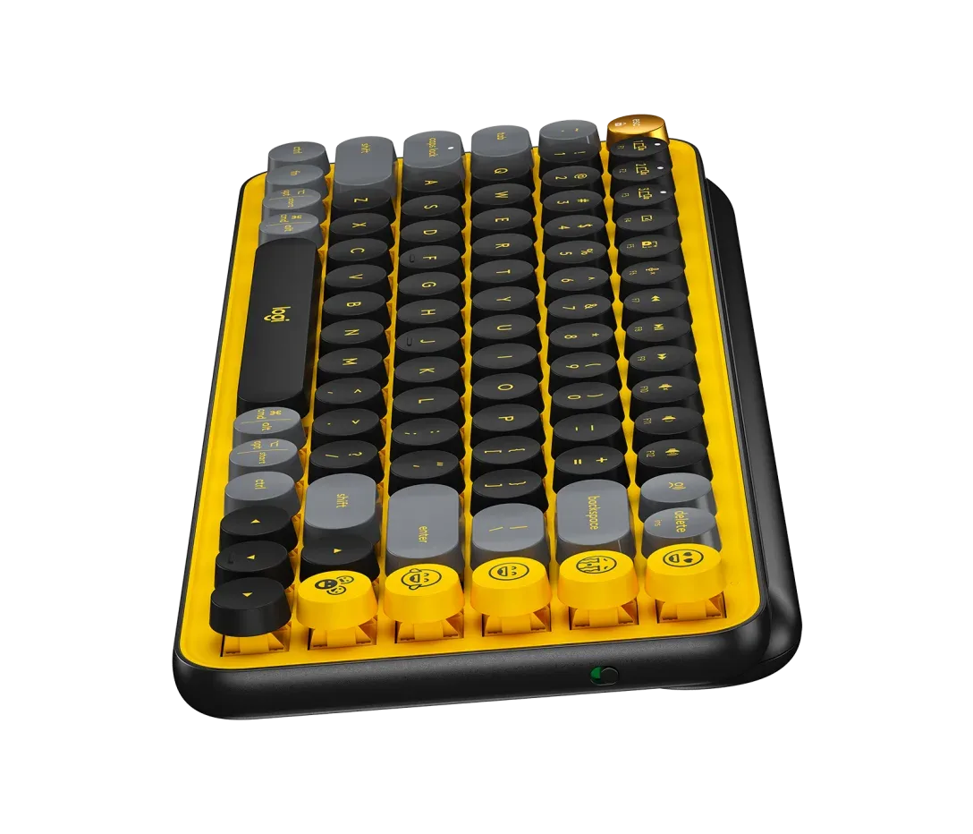 LOGITECH POP WIRELESS MECHANICAL EMOJI KEYBOARD BLAST YELLOW 920-010816 thumbnail 3