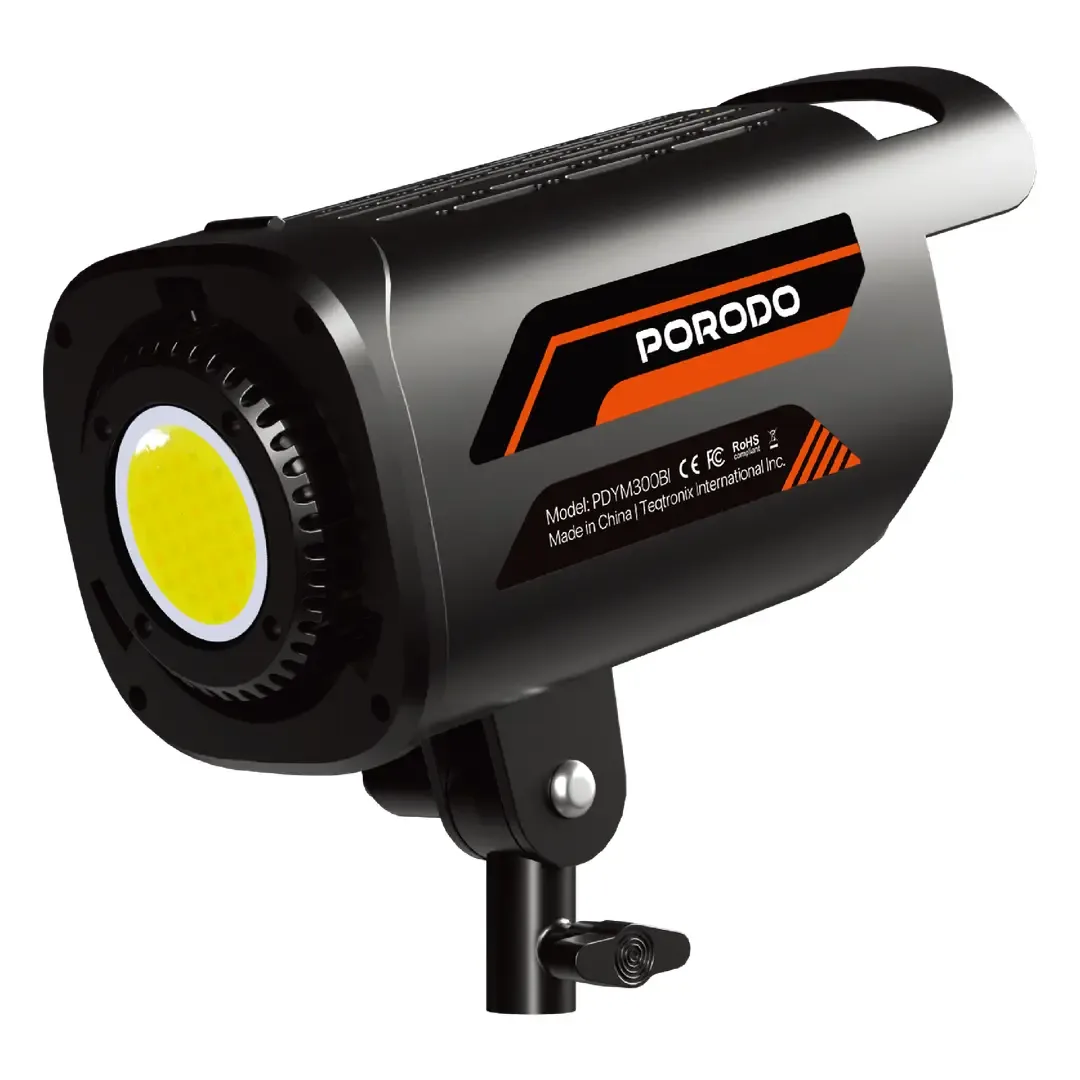 PORODO LIFESTYLE CANNES STUDIO PROFESSIONAL LIVE PHOTOGRAPHY LIGHT 150W WITH REMOTE CONTROL BLACK PDYM300BIBK thumbnail 2