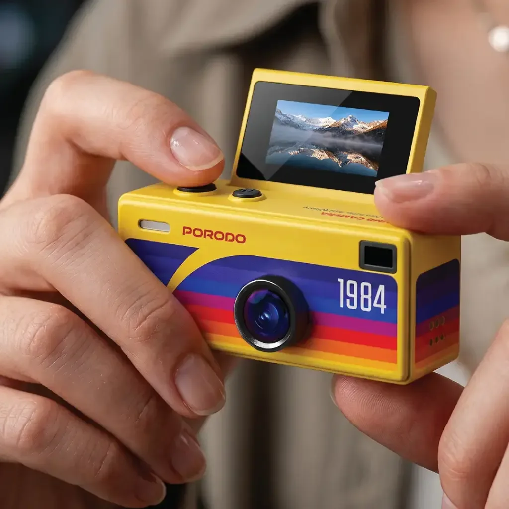 PORODO LIFESTYLE MEMO II THUMB-SIZED DIGITAL CAMERA TF CARD SUPPORT YELLOW PDLFSTG6YL thumbnail 2