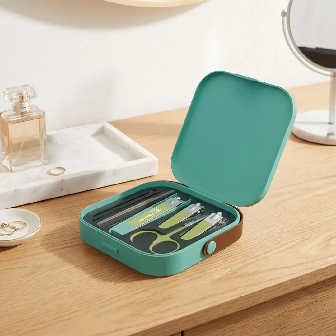 PORODO BLUE 8 IN 1 PORTABLE NAIL CLIPPER SET GREEN PB10GN thumbnail 2