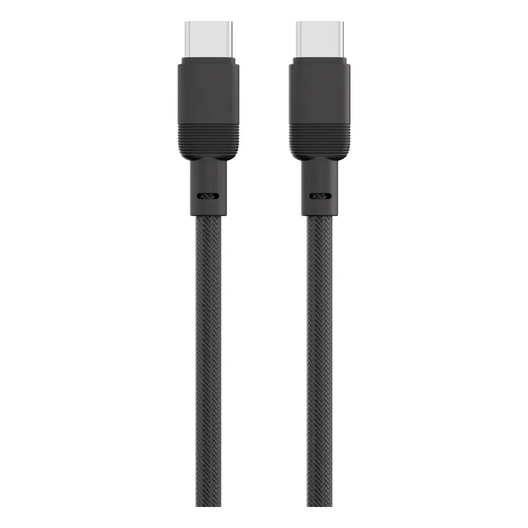 PORODO VIKTOR SERIES 25W DUAL PORT WALL CHARGER UK STANDARD INCLUDE USB C TO USB C CABLE BLACK PD805UCBK thumbnail 2