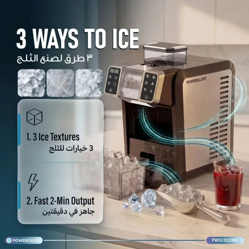 POWEROLOGY ALASKA 2 IN 1 ICE AND SNOW MAKER BLACK PWSC6201BK thumbnail 5