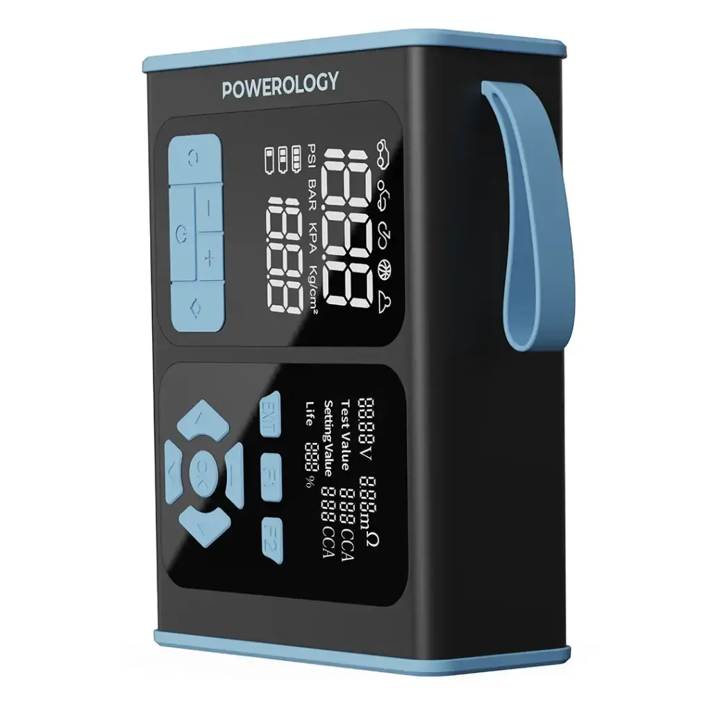 POWEROLOGY PORTABLE POWER BANK & JUMP STARTER 15200MAH WITH TIRE INFLATOR & OBD II DI PPBCHA95BKBU thumbnail 3
