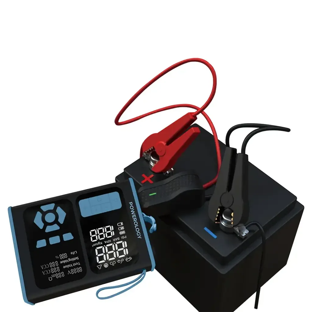 POWEROLOGY PORTABLE POWER BANK & JUMP STARTER 15200MAH WITH TIRE INFLATOR & OBD II DI PPBCHA95BKBU thumbnail 2