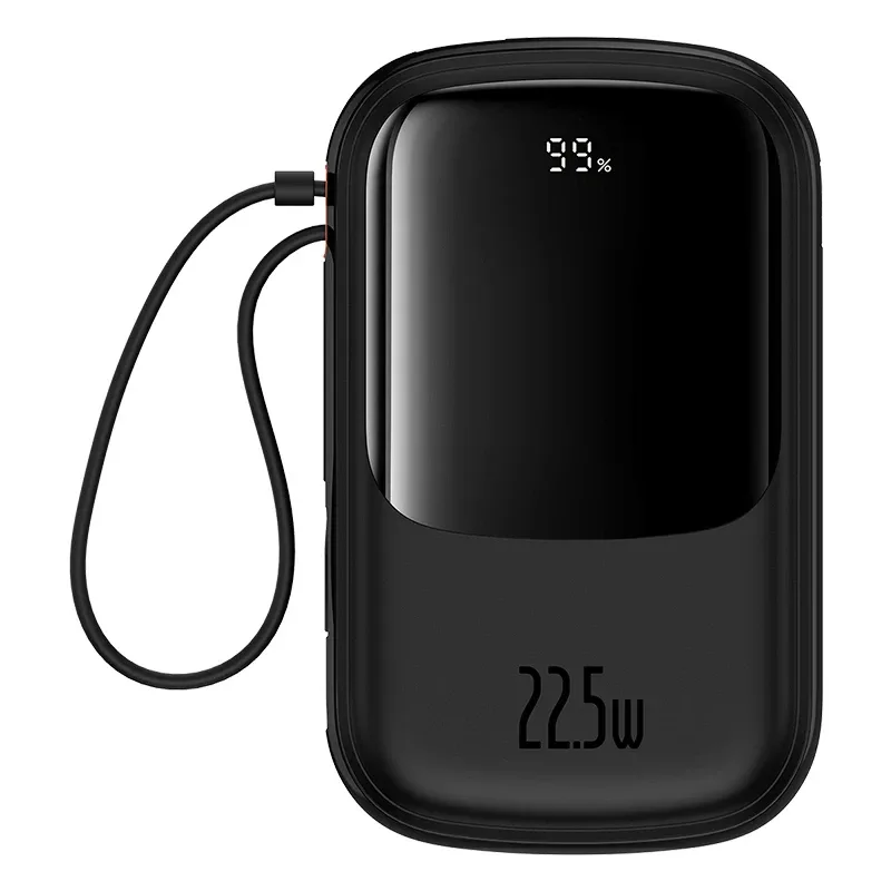 BASEUS QPOW PRO+ DIGITAL DISPLAY FAST CHARGE POWER BANK 10000MAH 22.5W TYPE C EDITION CLUSTER BLACK P10067101113