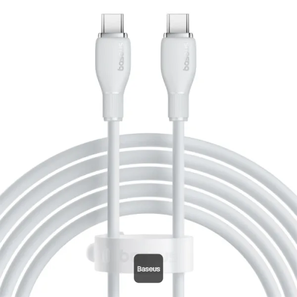 BASEUS PUDDING SERIES FAST CHARGING TYPE C TO TYPE C 100W CABLE 1.2M WHITE P10355702221