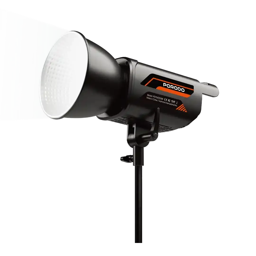 PORODO LIFESTYLE CANNES STUDIO PROFESSIONAL LIVE PHOTOGRAPHY LIGHT 150W WITH REMOTE CONTROL BLACK PDYM300BIBK