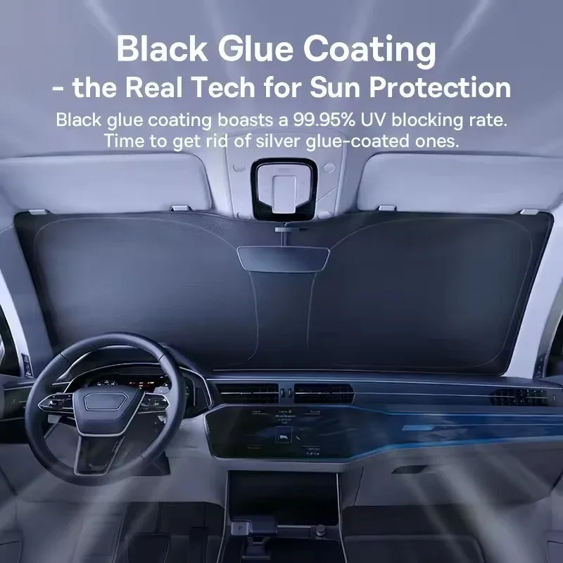 BASEUS GOTRIP DT1 SINGLE CAR WINDSHIELD SUNSHADE CLUSTER BLACK C0118200 thumbnail 6