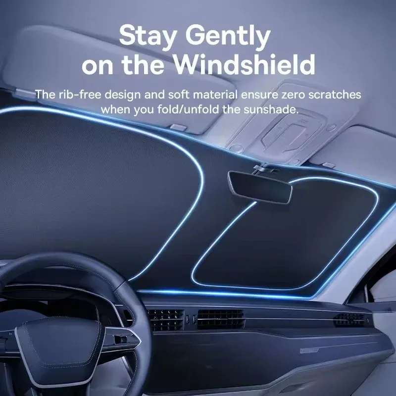 BASEUS GOTRIP DT1 SINGLE CAR WINDSHIELD SUNSHADE CLUSTER BLACK C0118200 thumbnail 2