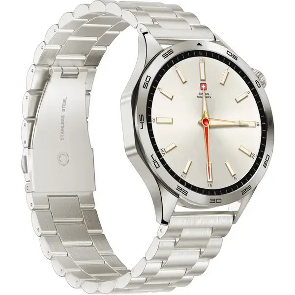 SWISS MILITARY SWISS INTERNATIONAL CLASSIC SMART WATCH STEEL STRAP GOLD SM-WCH-INTL-CLASS-SILM-GLDSTL thumbnail 2
