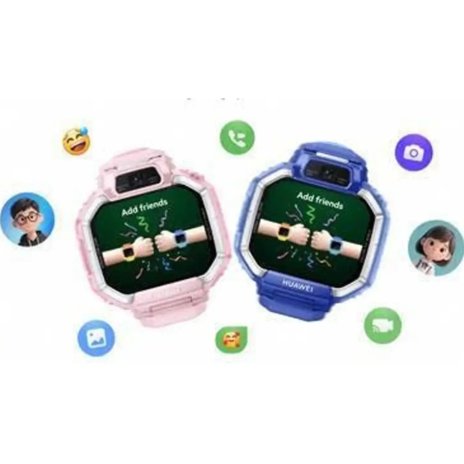 HUAWEI WATCH KIDS X1 BLUE PLASTIC CASE BLUE SILICONE STRAP DRA-L10 55020HYU thumbnail 2