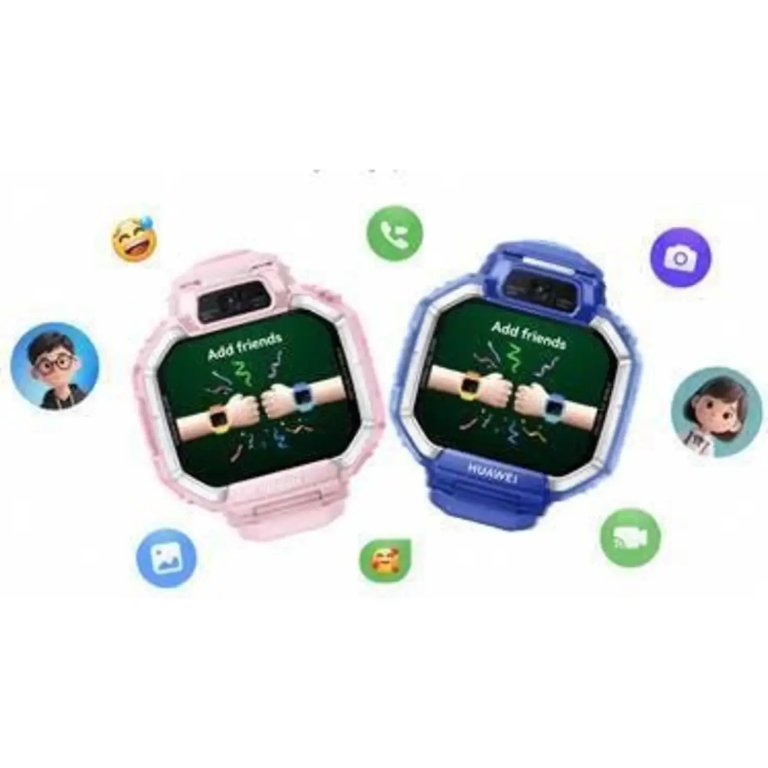 HUAWEI WATCH KIDS X1 PINK PLASTIC CASE PINK SILICONE STRAP DRA-L10 55020HYT thumbnail 2