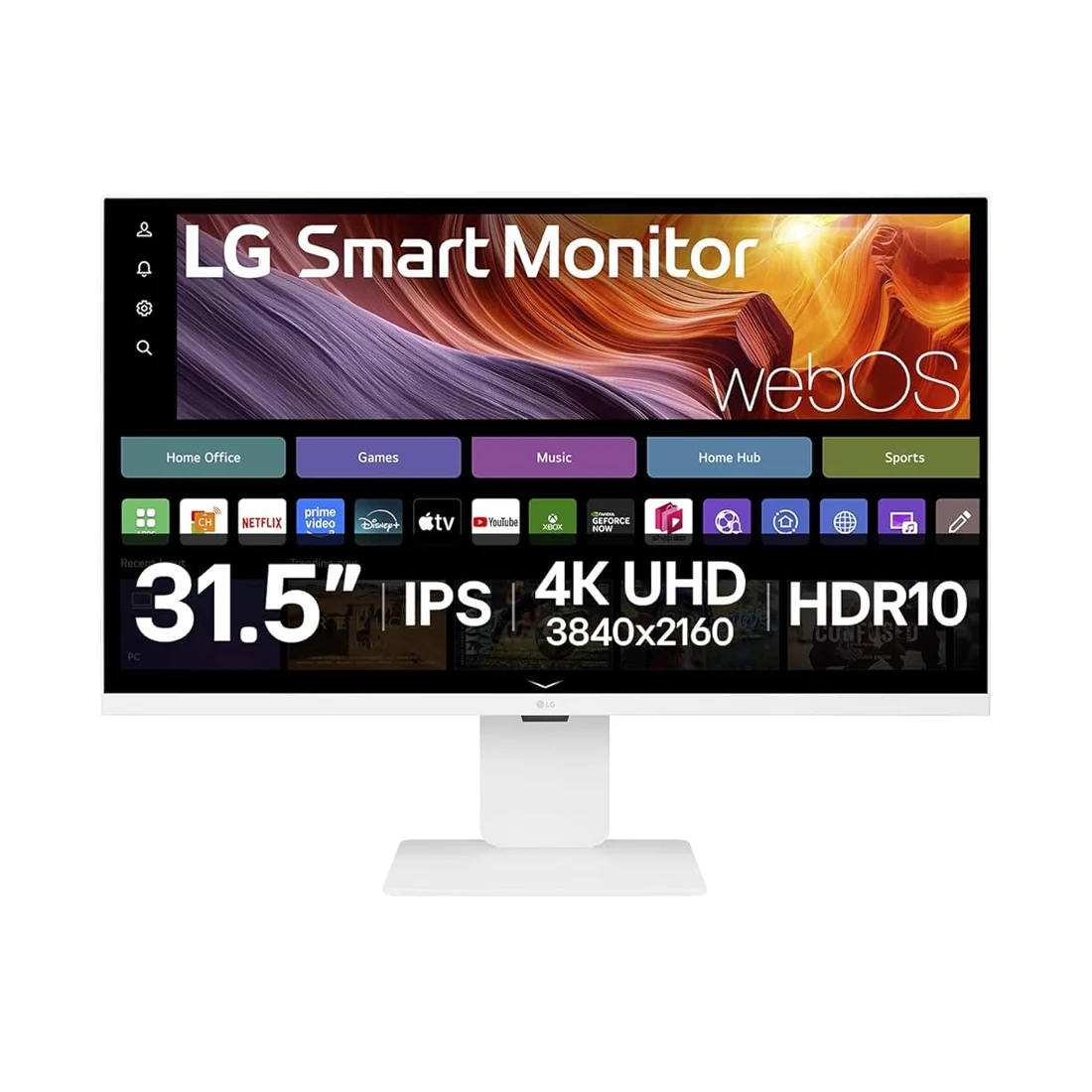 LG 32 INCH 4K HDR SMART MONITOR WITH WEBCAM WHITE 32U850SA-W