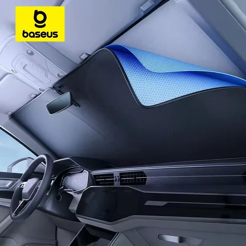 BASEUS GOTRIP DT1 SINGLE CAR WINDSHIELD SUNSHADE CLUSTER BLACK C0118200 thumbnail 3