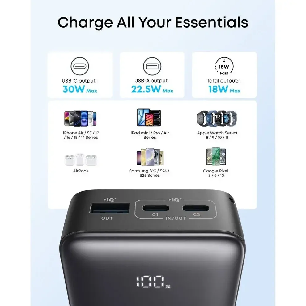 ANKER ZOLO POWER BANK BUILT FOR ENDURANCE 10000MAH 30W BLACK A110JH11 thumbnail 4